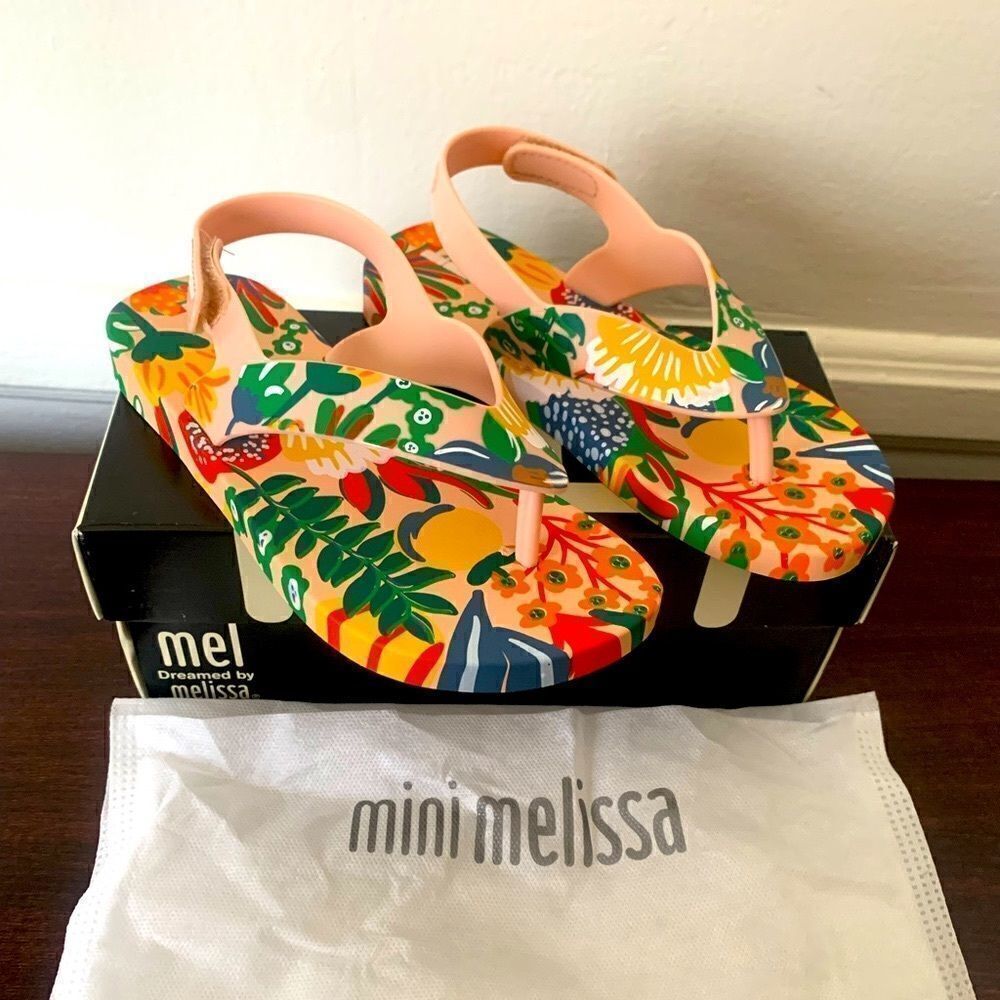 Mini Melissa Girls  ipanema flip-flops sandal size 1, NIB
